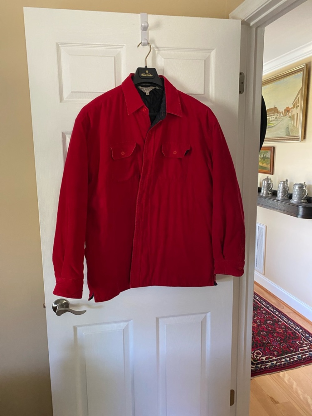 Westchester Classics Corduroy Jacket XL Red Quilted Lined Chore Barn Coat